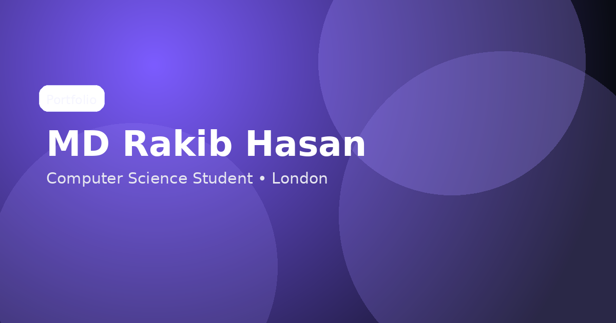 MD Rakib Hasan | Computer Science Student